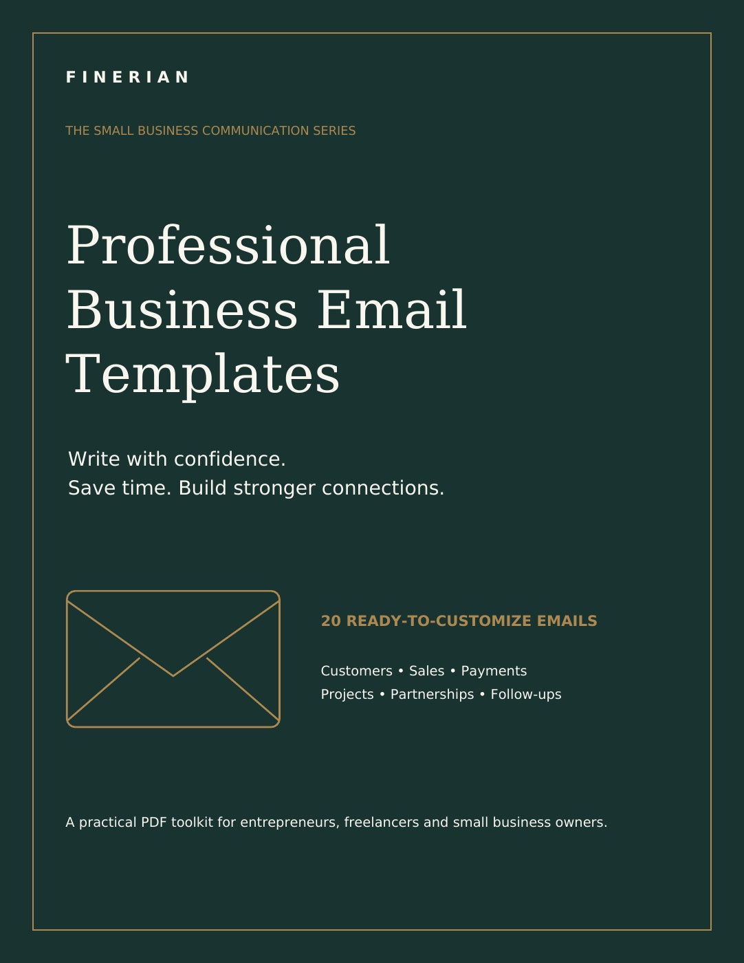 Finerian Professional Business Email Templates ebook cover