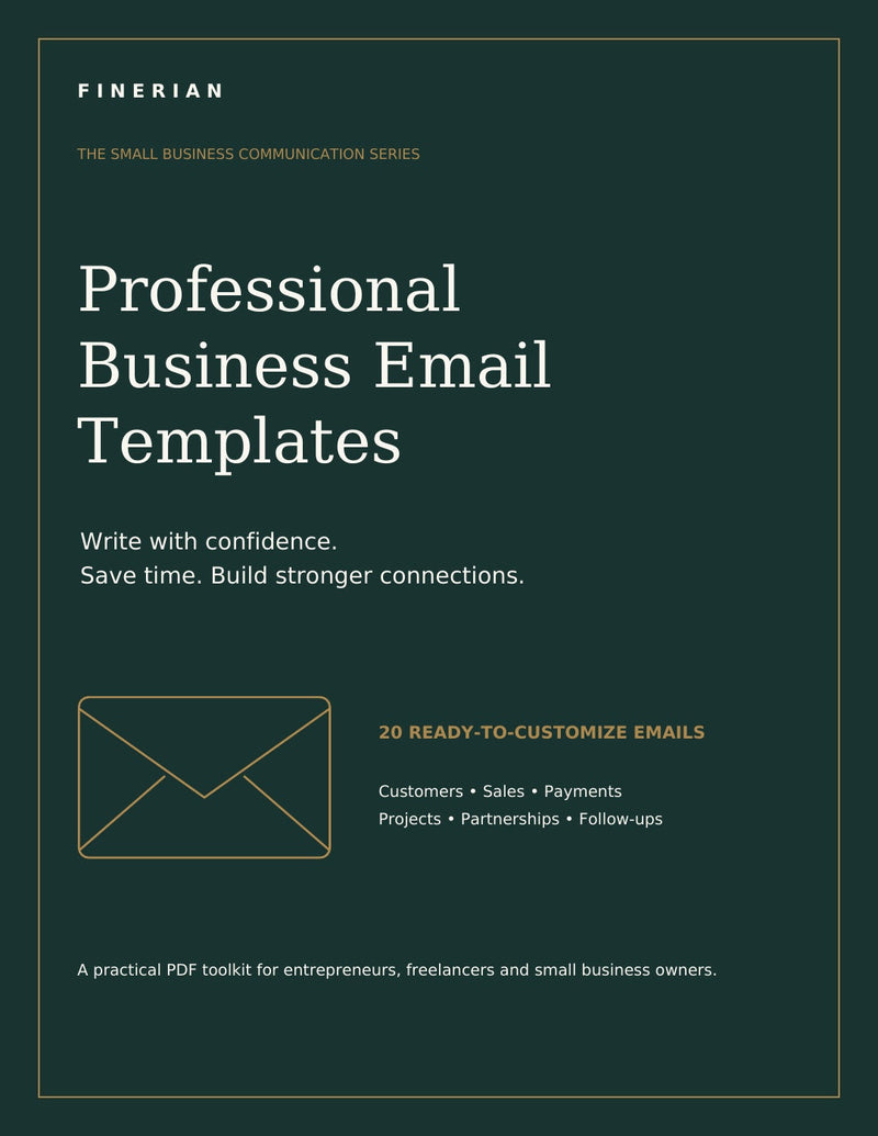 Finerian Professional Business Email Templates ebook cover